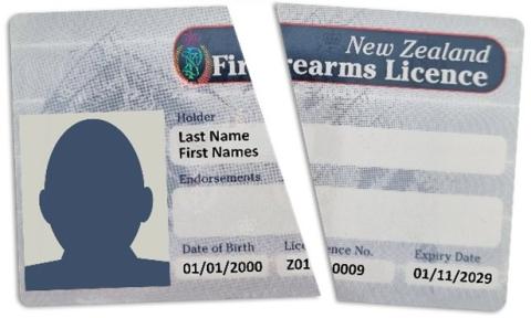 cut up firearms licence
